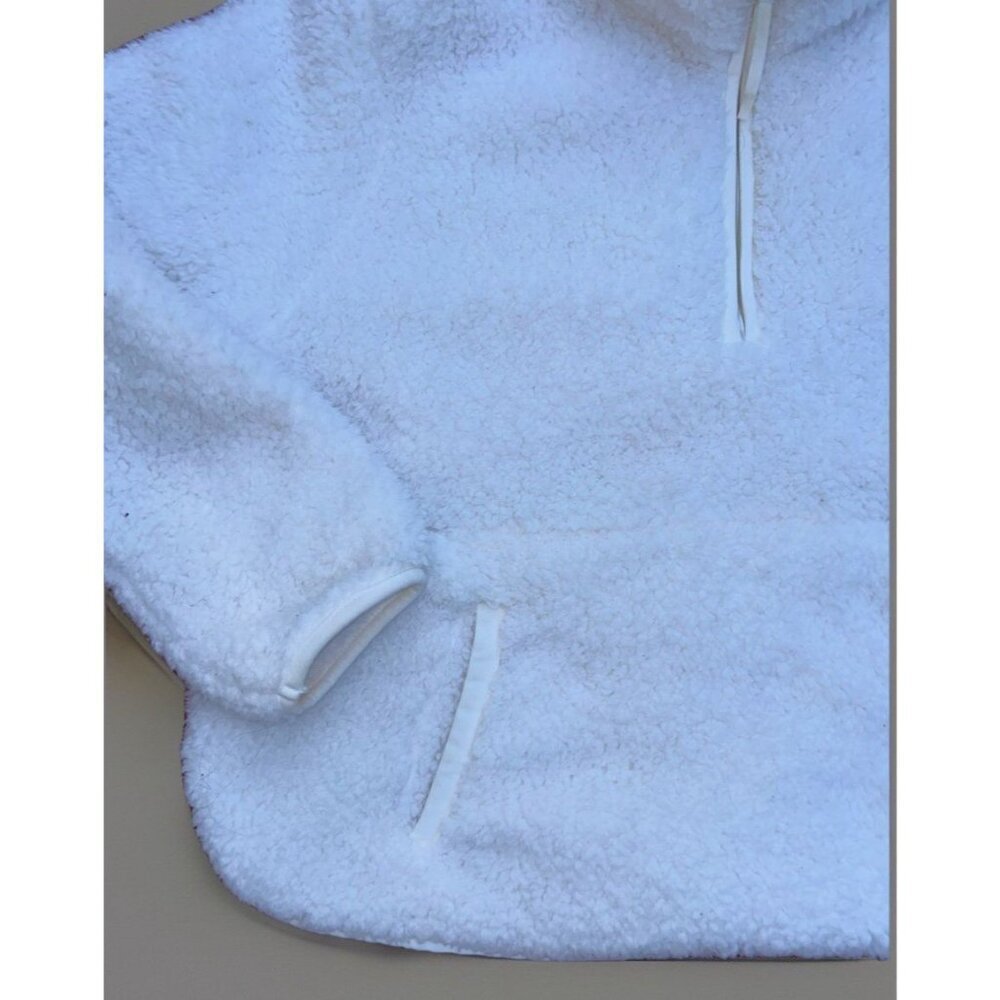 Wondershop Womens Soft Cozy Fleece Sherpa Pullover Jacket 1/4 Zip White Size Med - Picture 4 of 8